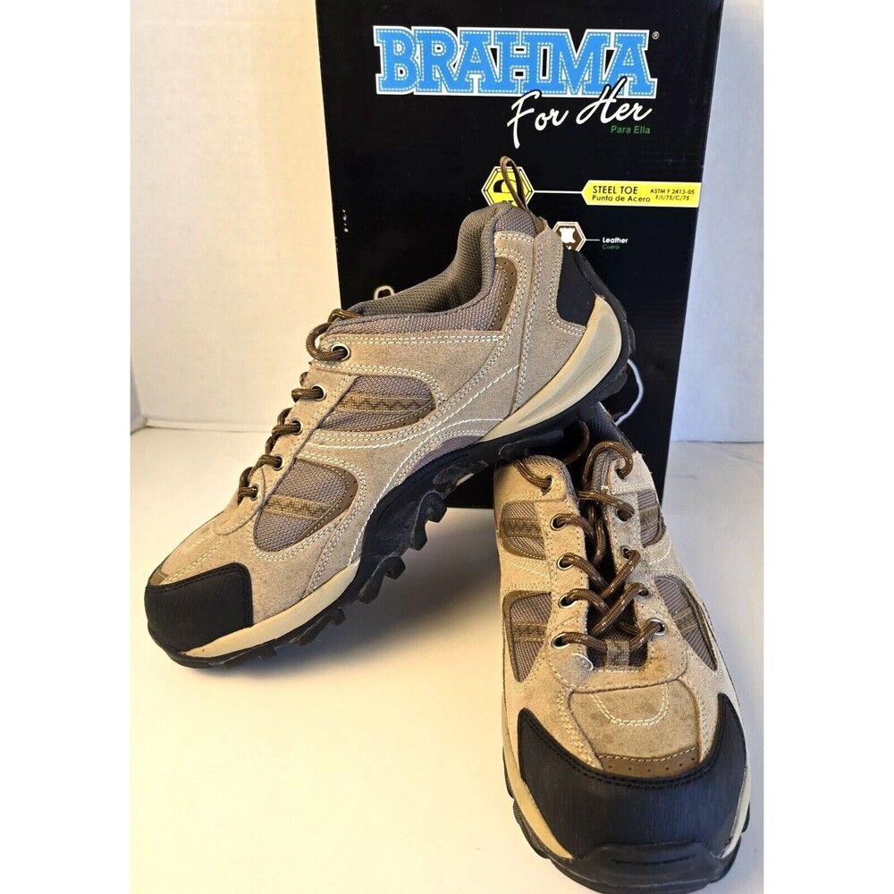 BRAHMA Steel Toe Women’s Shoes Size 12 for Hiking, Camping, Work